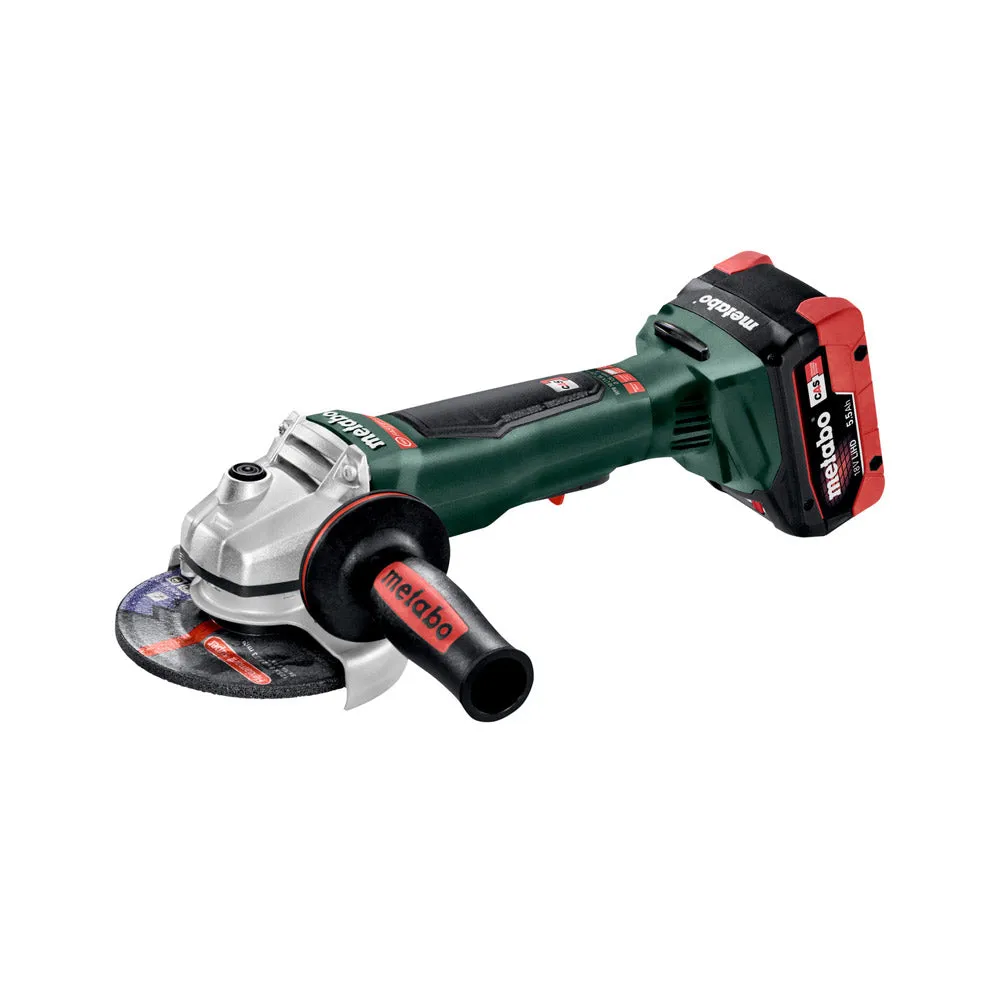 METABO CORDLESS ANGLE GRINDER KIT 18V 125MM INCL 2X 5.5AH BAT AND CHARGER (WPB 1