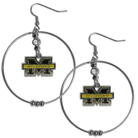 Michigan Wolverines 2 Inch Hoop Earrings