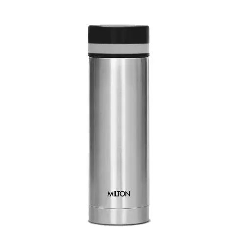 MILTON Slim 350 Thermosteel Water Bottle, 340 ml, Silver 340 ml Bottle  (Pack of 1, Silver, Steel)