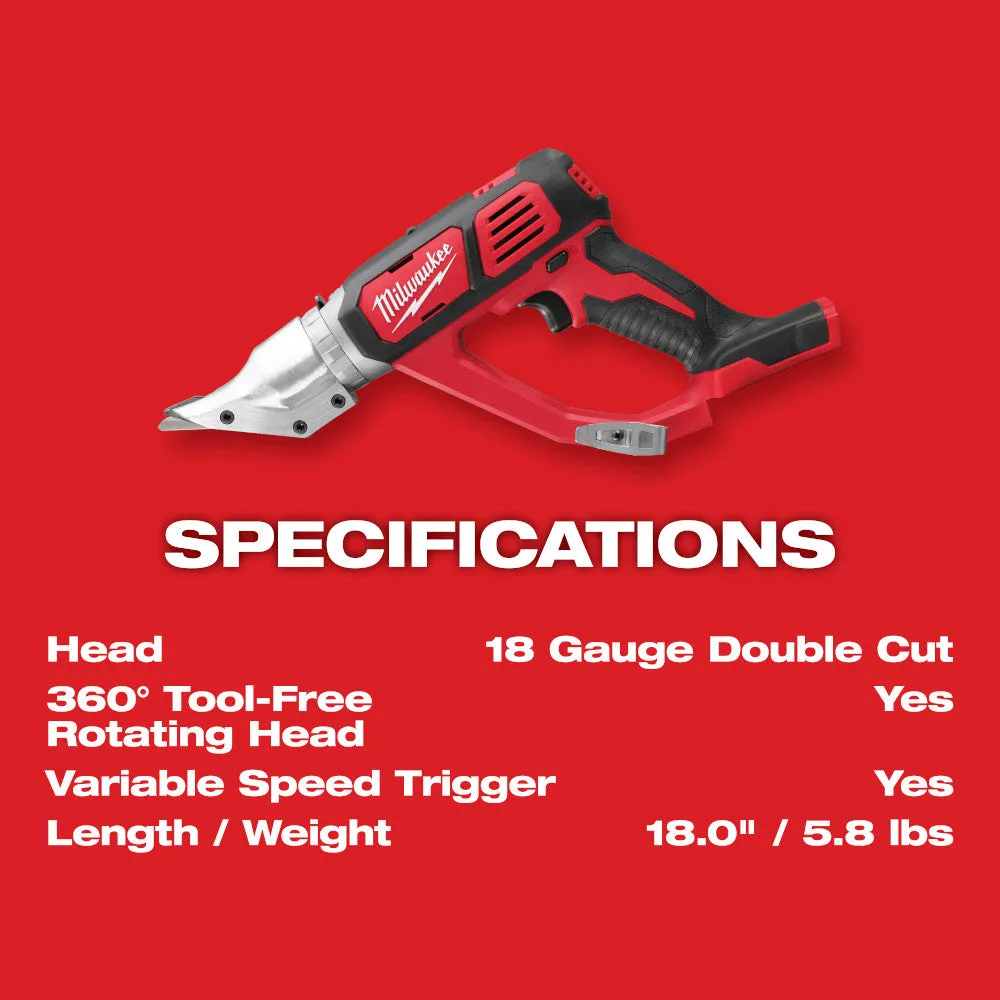 Milwaukee 2635-20 M18 18 Gauge Double Cut Shear (Tool Only)