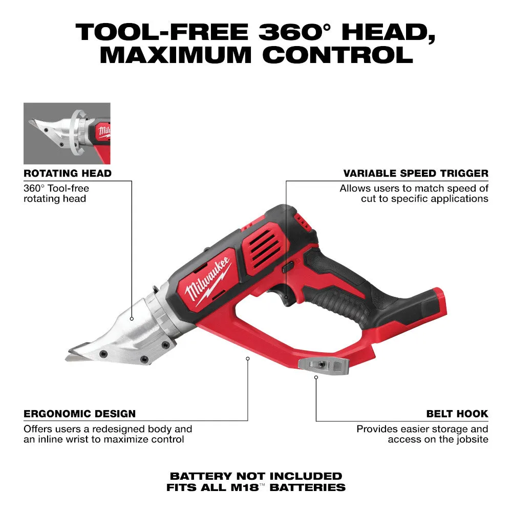 Milwaukee 2635-20 M18 18 Gauge Double Cut Shear (Tool Only)