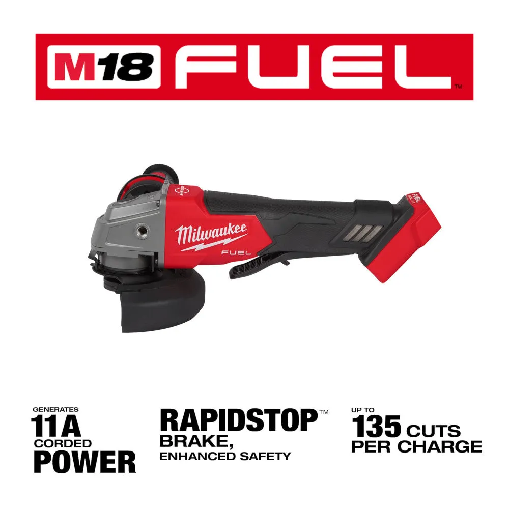 Milwaukee 2880-80 M18 FUEL 18V 4-1/2" / 5" Braking Grinder - Recon - Bare Tool