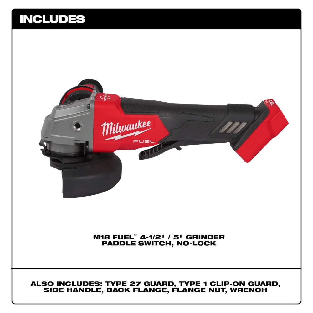 Milwaukee 2880-80 M18 FUEL 18V 4-1/2" / 5" Braking Grinder - Recon - Bare Tool