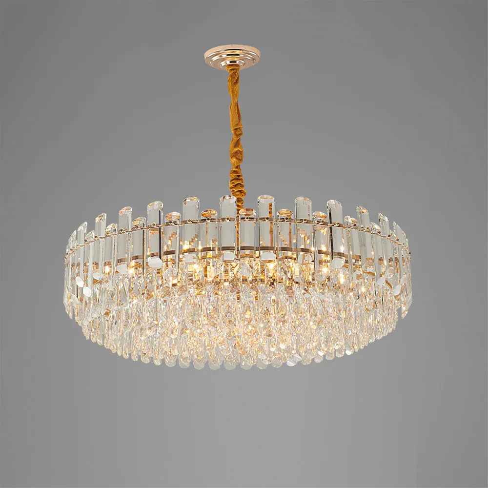 Modern Crystal Tier Chandelier