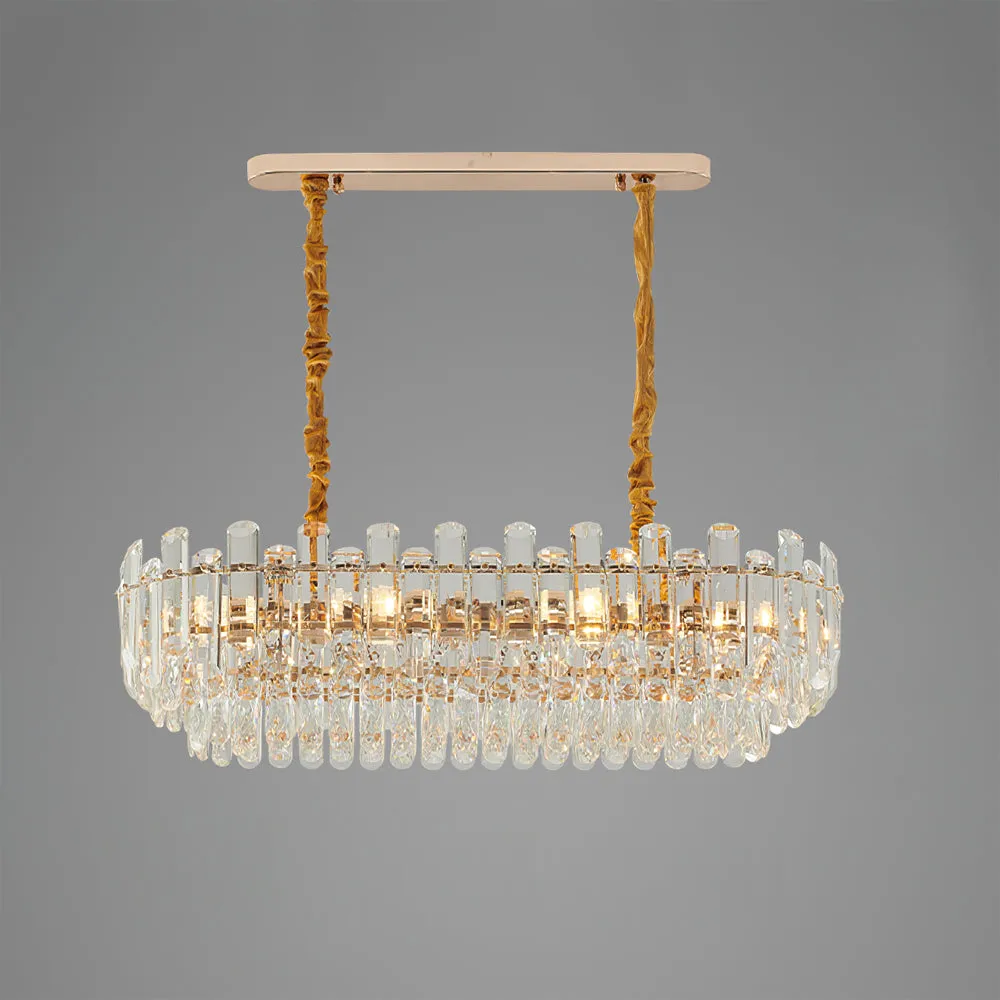 Modern Crystal Tier Chandelier