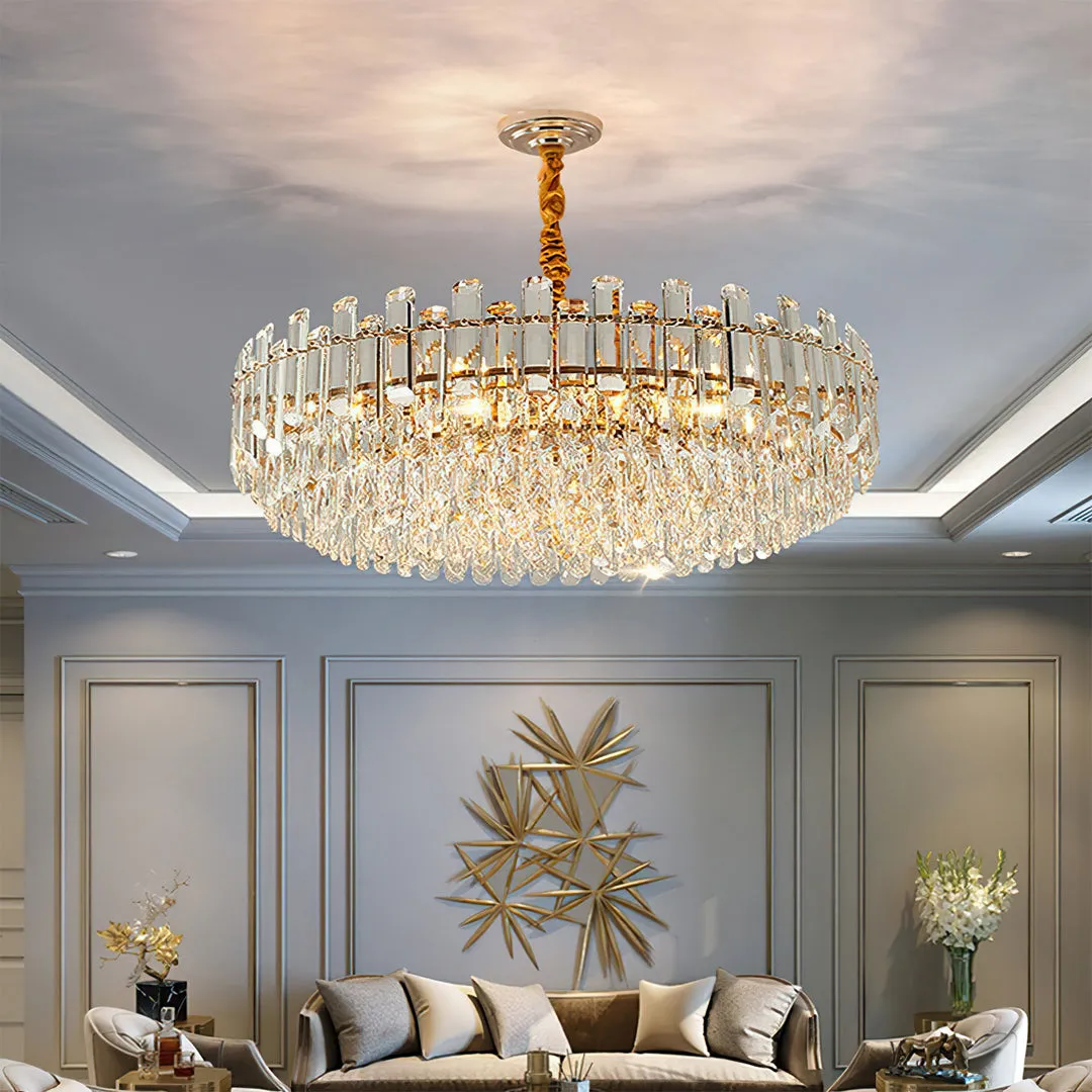 Modern Crystal Tier Chandelier