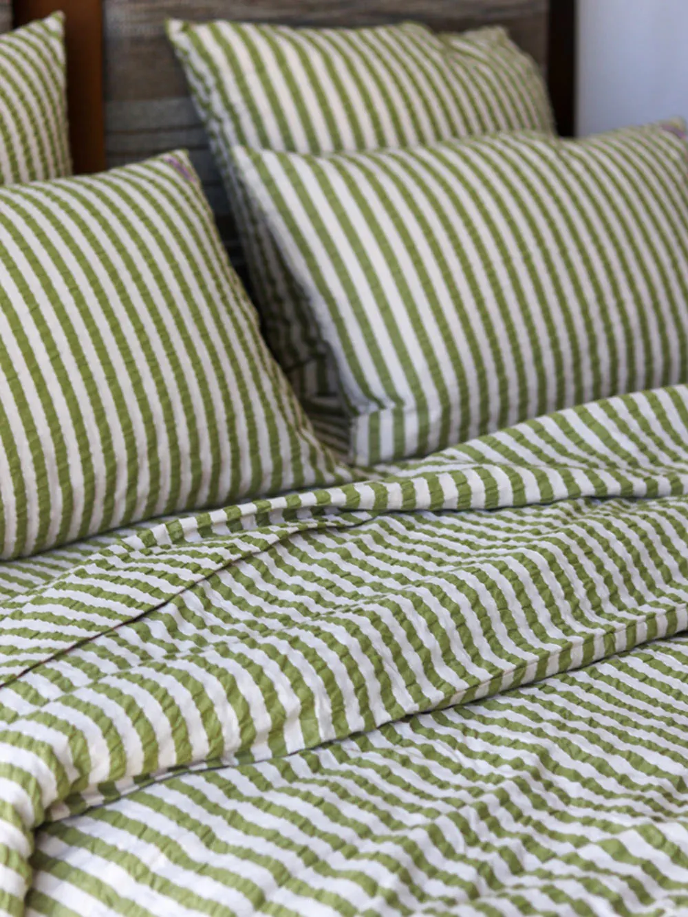 Mosey Me Seersucker Stripe Quilt Cover