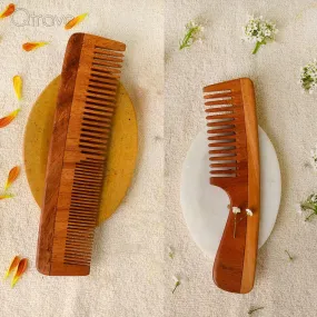 Neem Wood Combs (Set of 2)