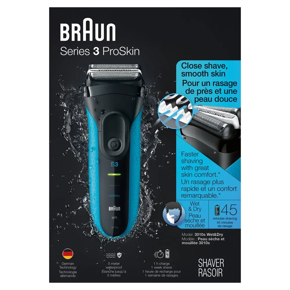 New - Braun Series 3 Men's Rechargeable Wet & Dry Electric Shaver - 310S