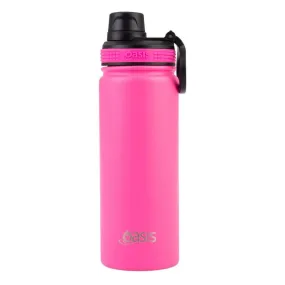 Oasis 550ml Insulated Challenger Water Bottle Neon Pink