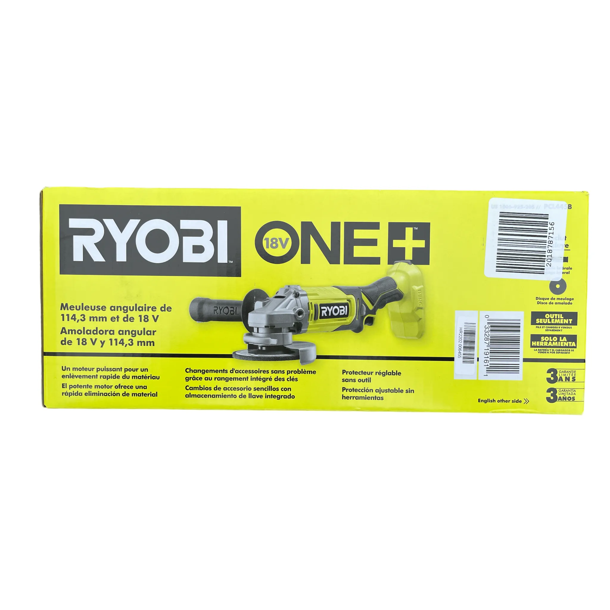 ONE  18-Volt Cordless 4-1/2 in. Angle Grinder (Tool Only)