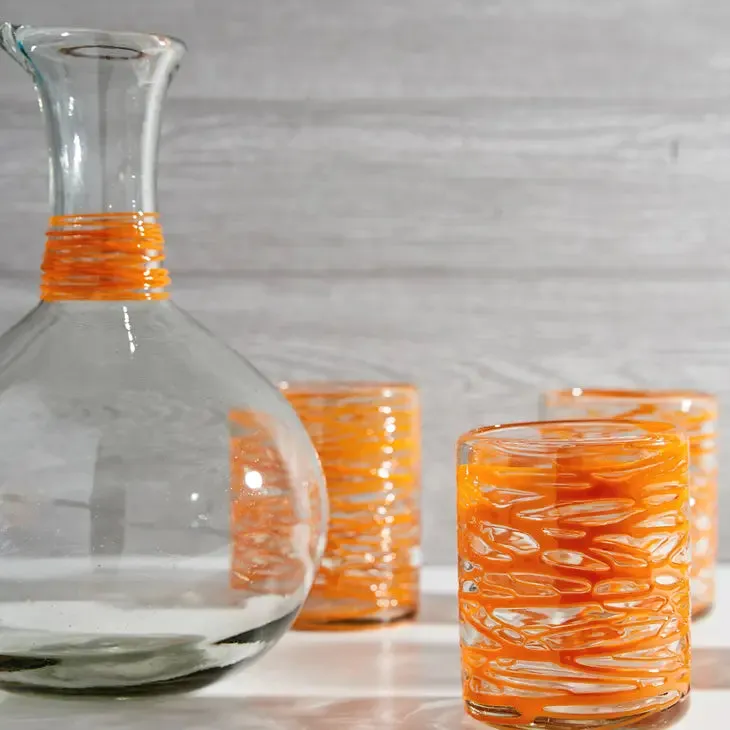 Orange Swirl Carafe