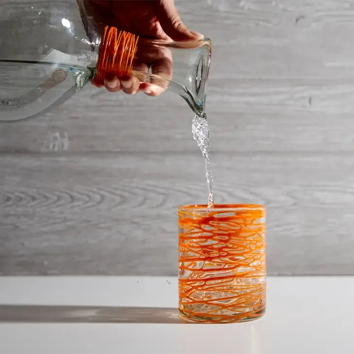 Orange Swirl Carafe