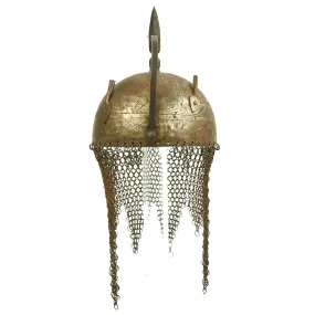 Original 18th - 19th Century Persian Kulah Khud Spiked War Helmet circa 1780 - 1820