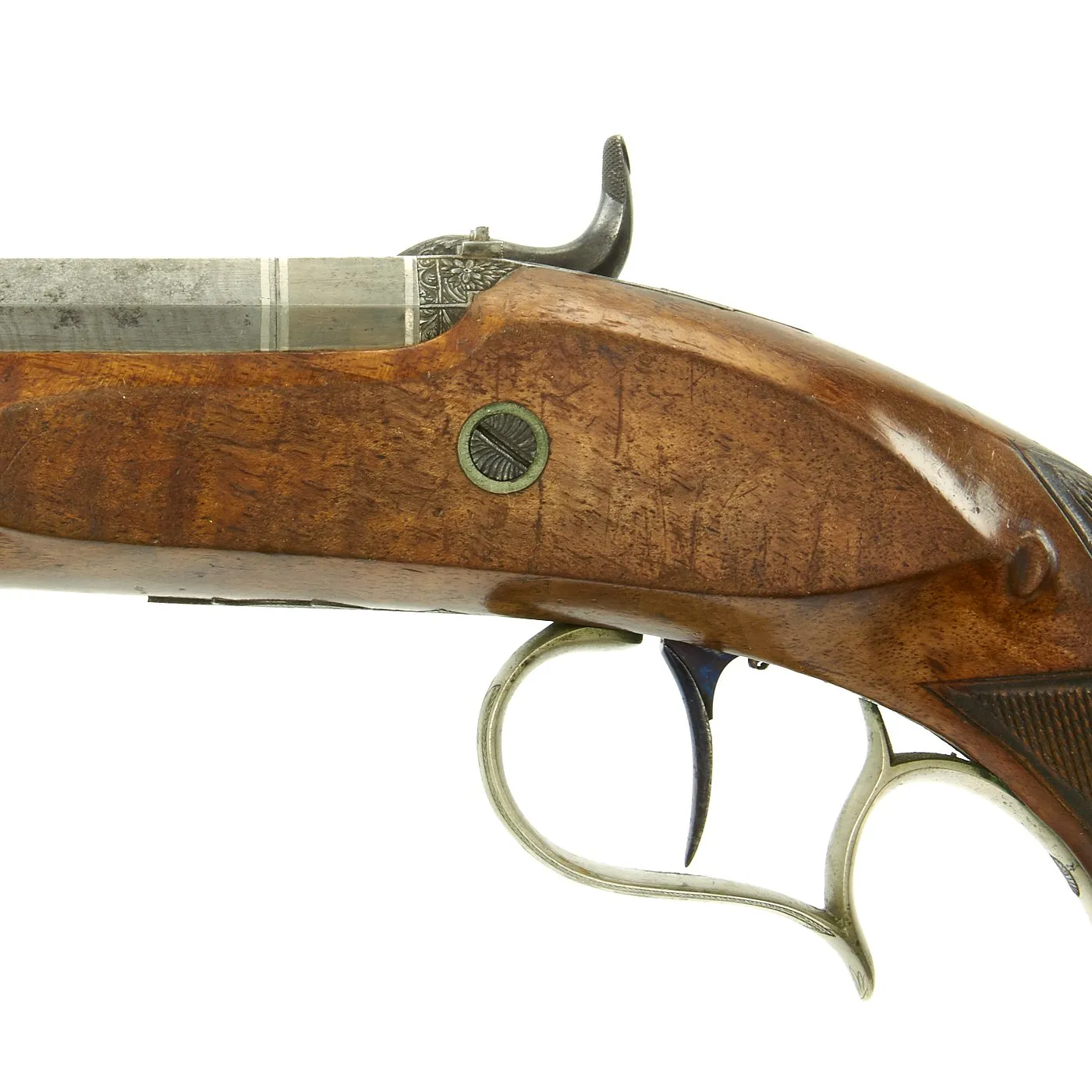 Original German Cased Pair of High-End Percussion Rifled Pistols by Klawitter of Herzberg with Accessories - c. 1835