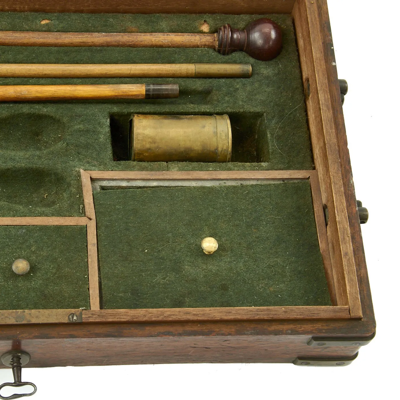 Original German Cased Pair of High-End Percussion Rifled Pistols by Klawitter of Herzberg with Accessories - c. 1835