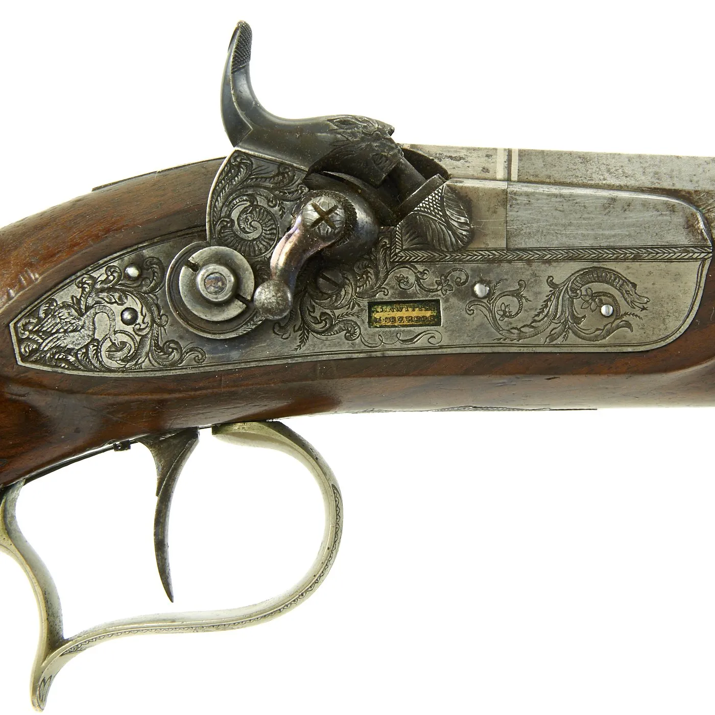 Original German Cased Pair of High-End Percussion Rifled Pistols by Klawitter of Herzberg with Accessories - c. 1835