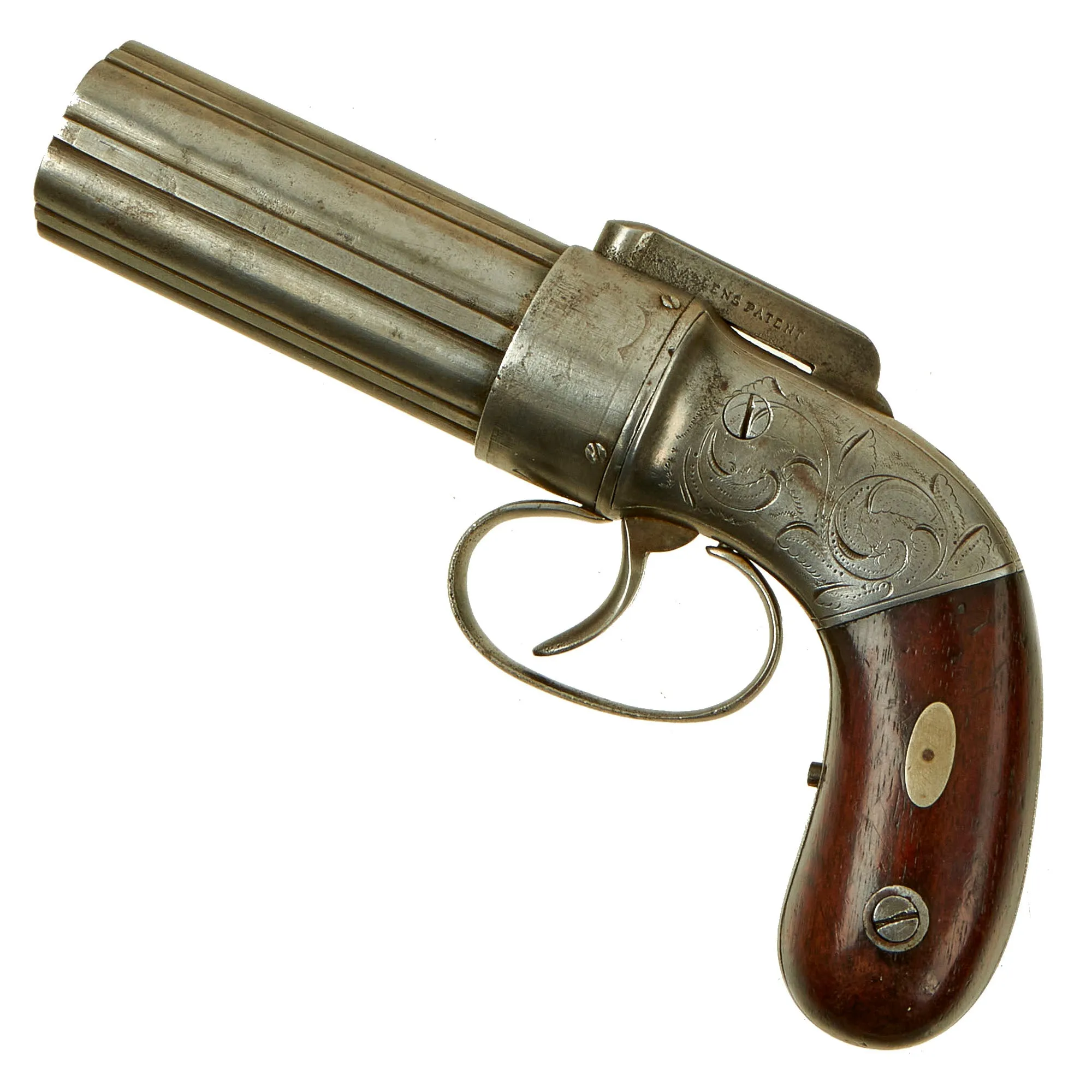 Original U.S. Cased Allen & Thurber of Norwich 1837 Patent .31cal Percussion Pepperbox Revolver with Accessories - Matching Serial 181