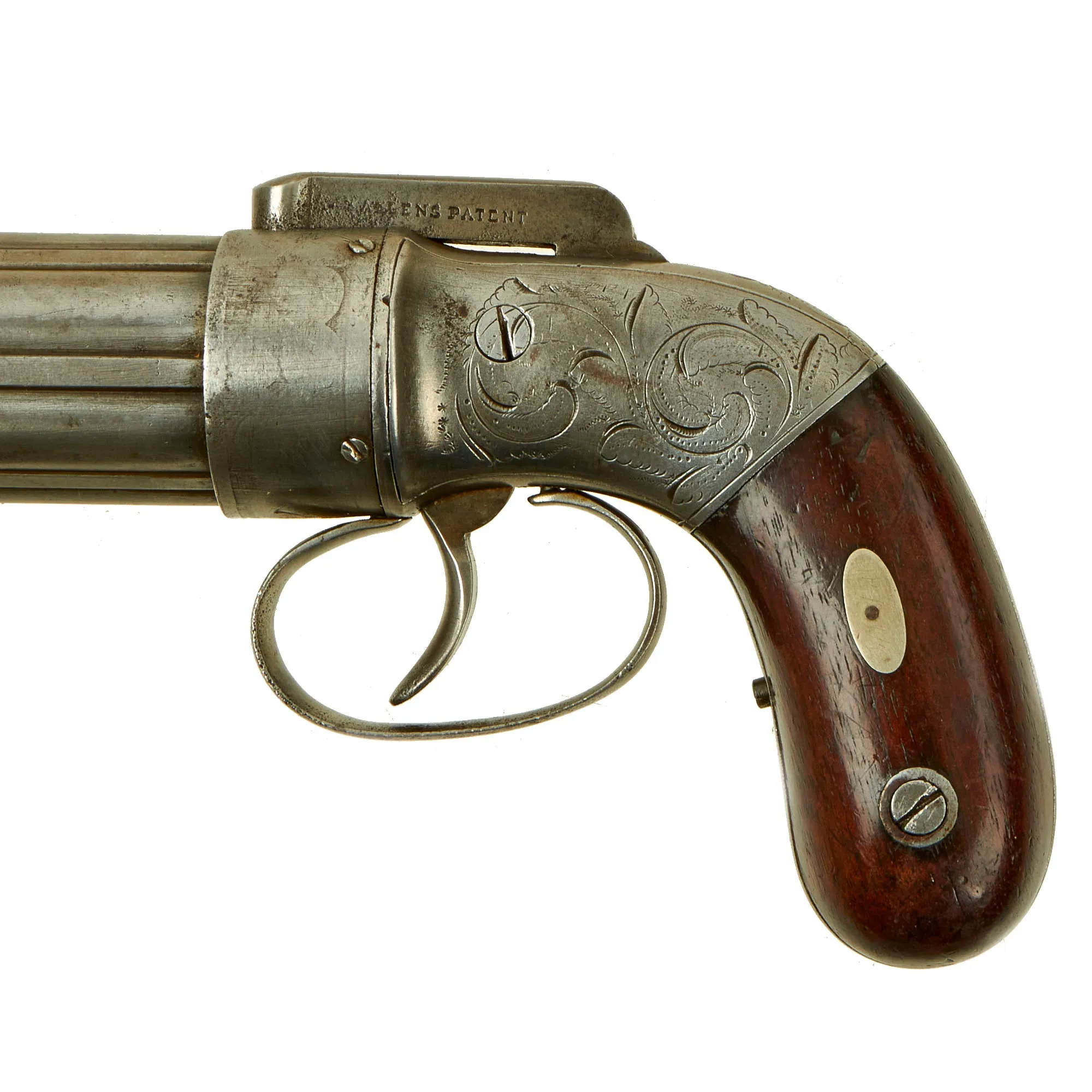 Original U.S. Cased Allen & Thurber of Norwich 1837 Patent .31cal Percussion Pepperbox Revolver with Accessories - Matching Serial 181