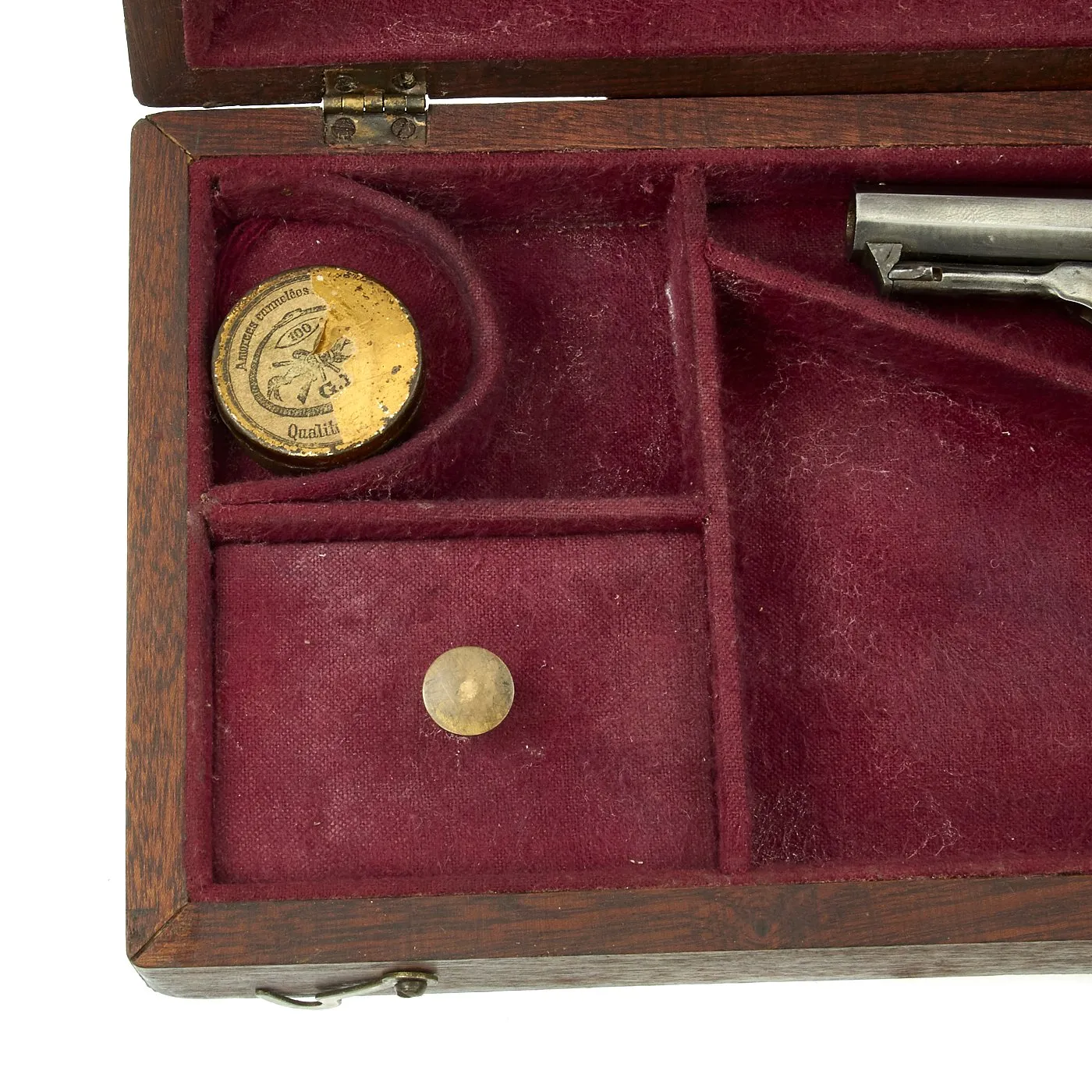 Original U.S. Civil War Era Colt M1849 Pocket Percussion Revolver with Wood Case made in 1865 - Serial 275627