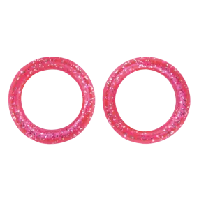 Pack of 2 Premium Scissor Finger Ring Inserts in Pink Sparkles by PetStore.Direct