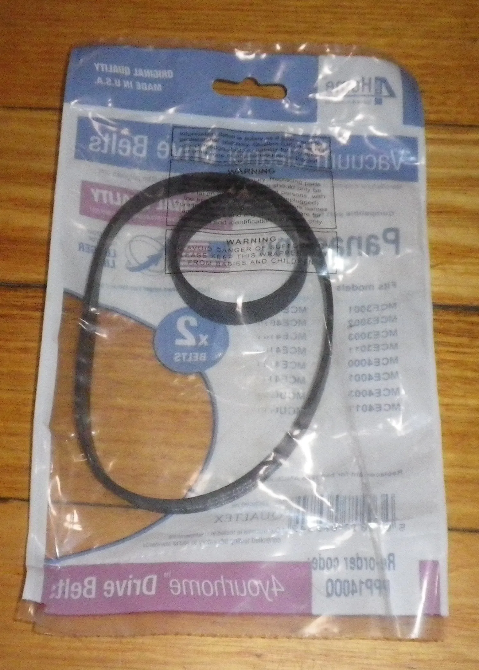 Panasonic MCE4000 Series Vacuum Cleaner Drive Belts (Set 2) - Part # PPP140, QUAPPP140OQ