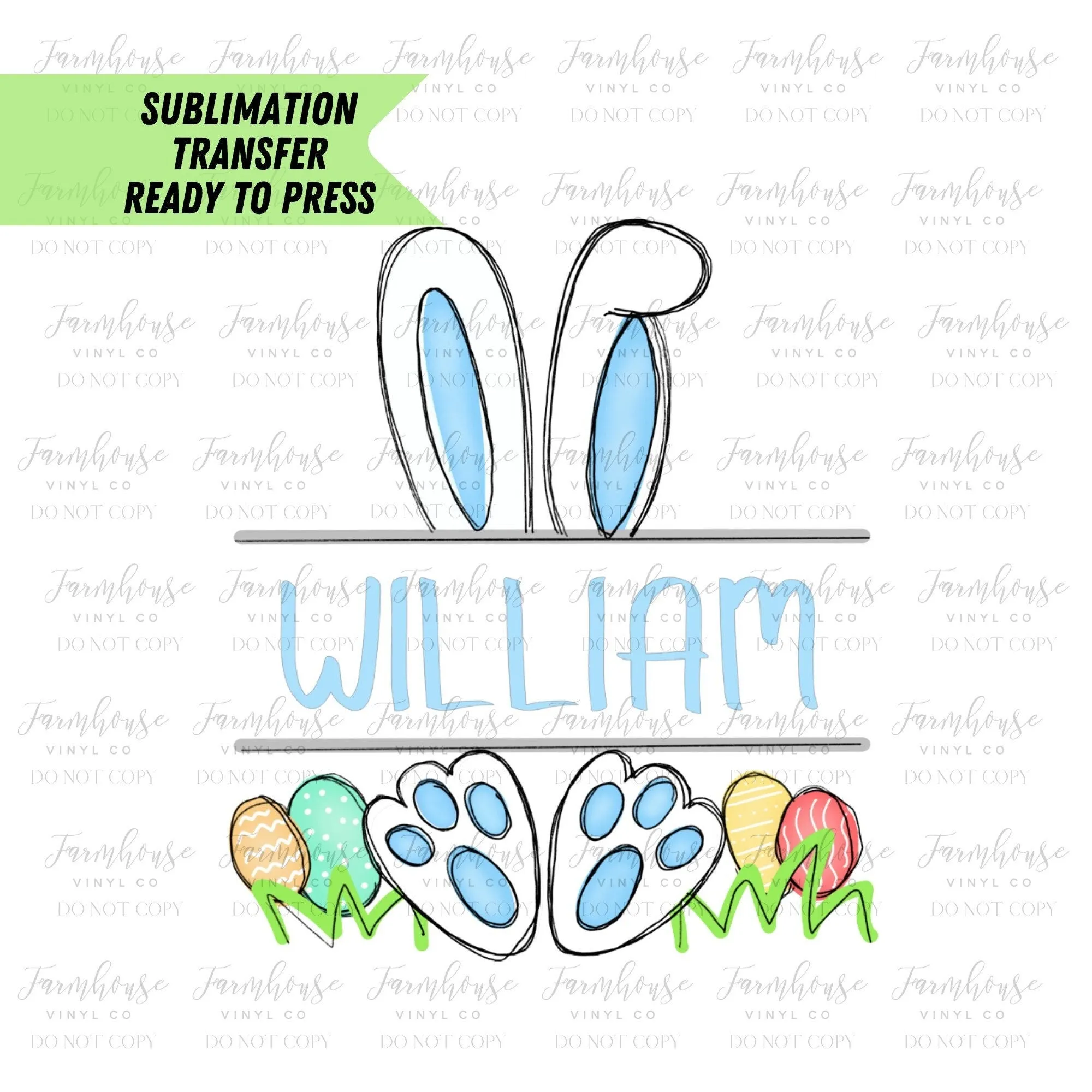 Personalized Easter Bunny, Transfer Ready To Press, Kids Easter Shirt, Personalized Easter Design Transfer, Custom Bunny Tote Bag Design