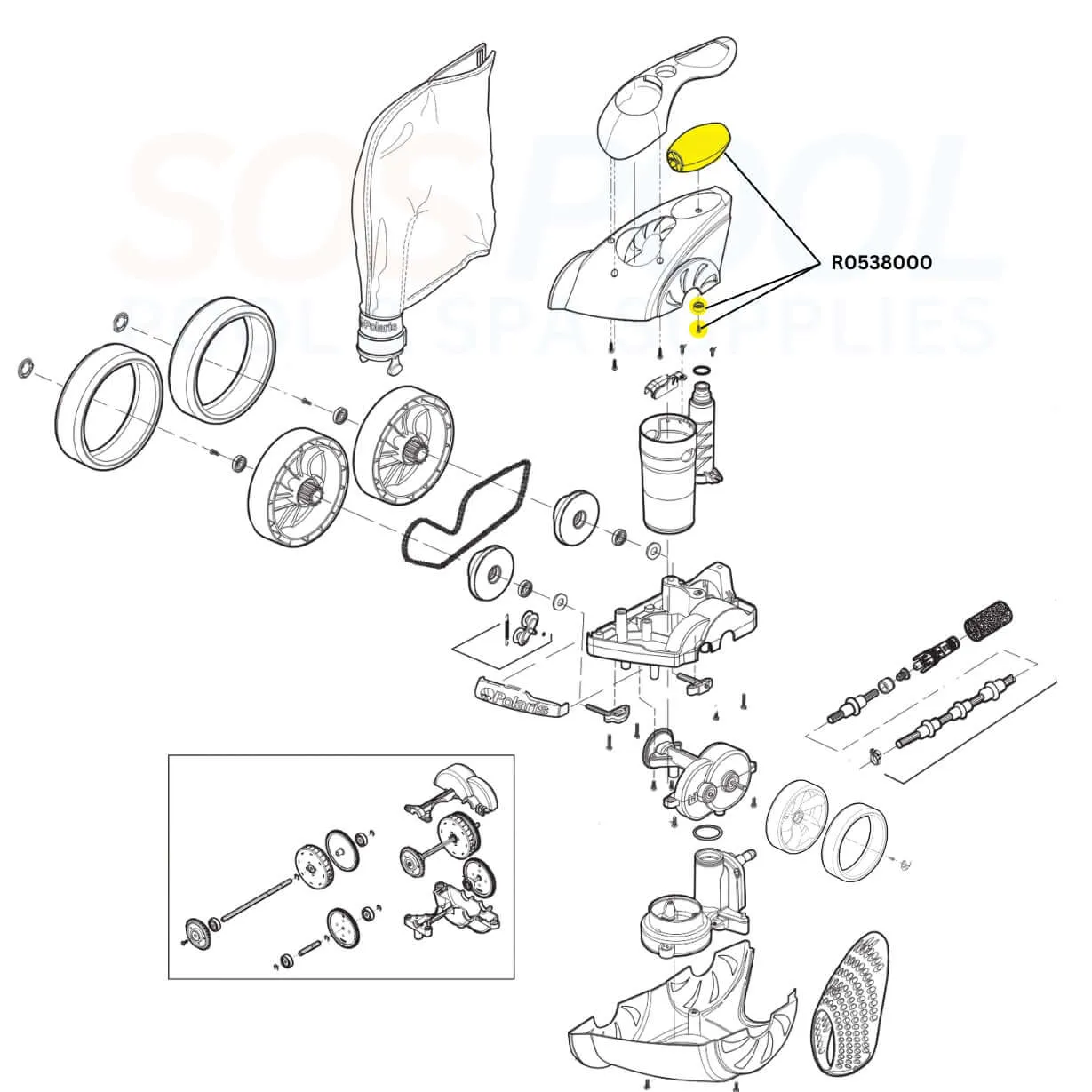 Polaris Head Float For 3900 Sport and P39 Cleaners | R0538000