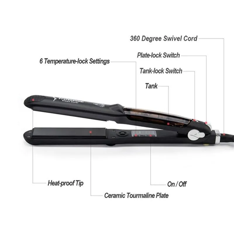 Professional Steam Hair Straightener With Ceramic Coating