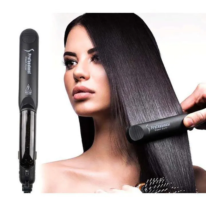 Professional Steam Hair Straightener With Ceramic Coating