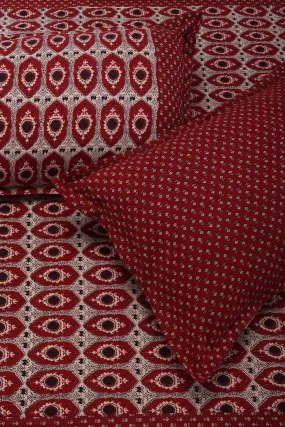 Rahat Pendant Red Cotton Bedsheet