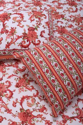 Rama Victoria Jaal Orange Cotton Bedsheet