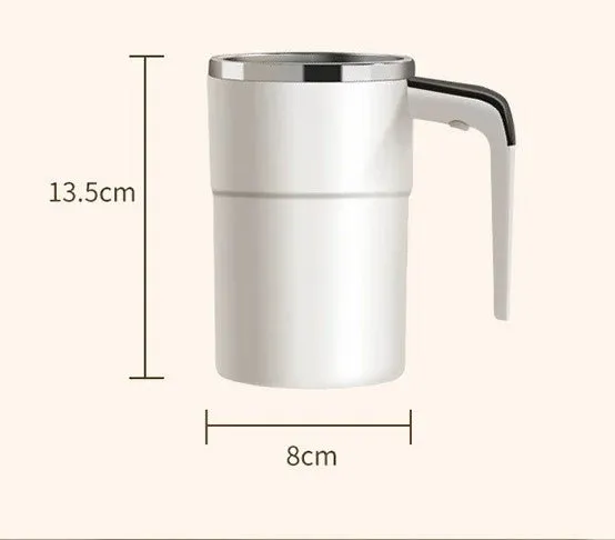 Rechargeable Self-Stirring Coffee Mug – Portable Electric Stainless Steel Mixer with Magnetic Rotation for Effortless Brewing