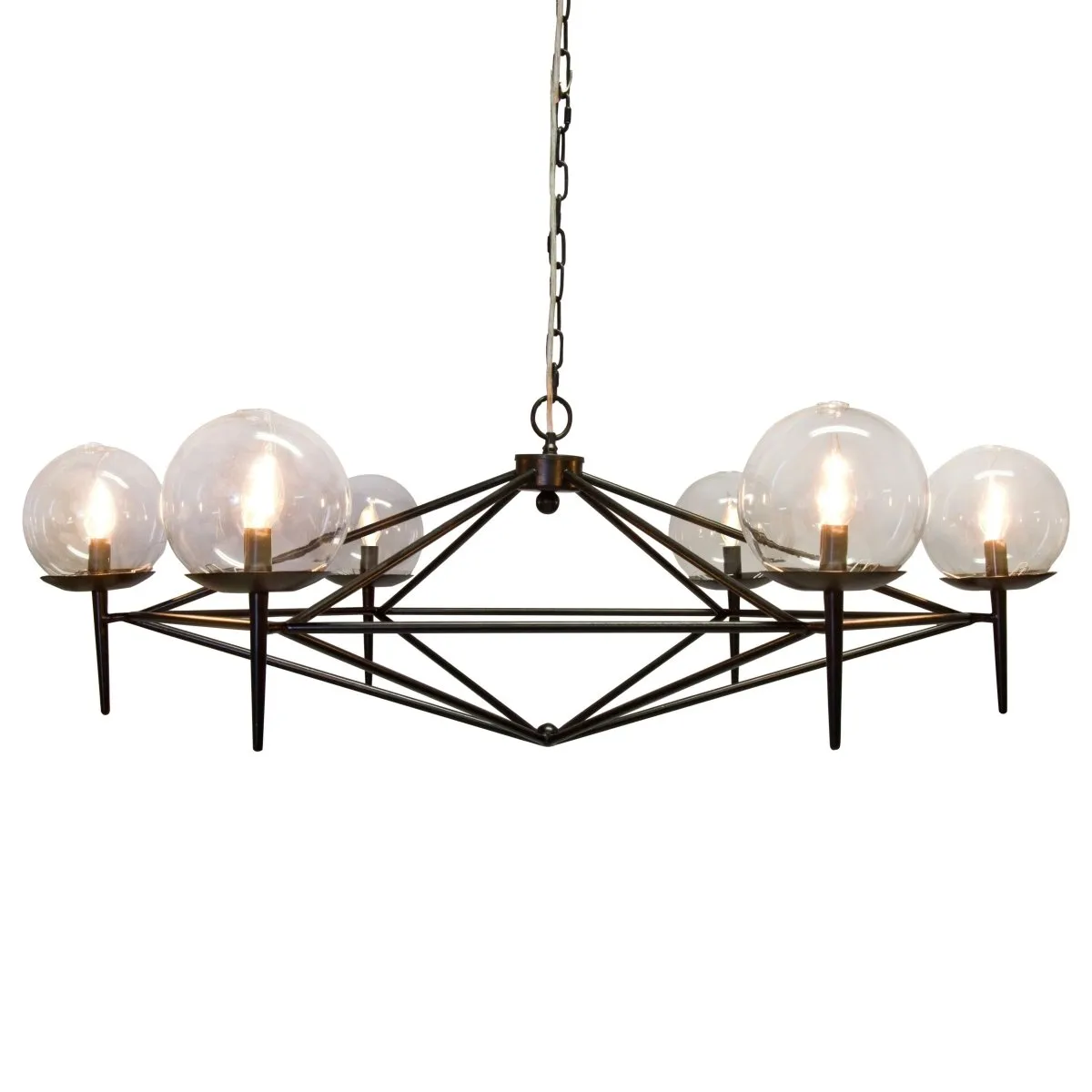 Rowan Black Chandelier by Worlds Away