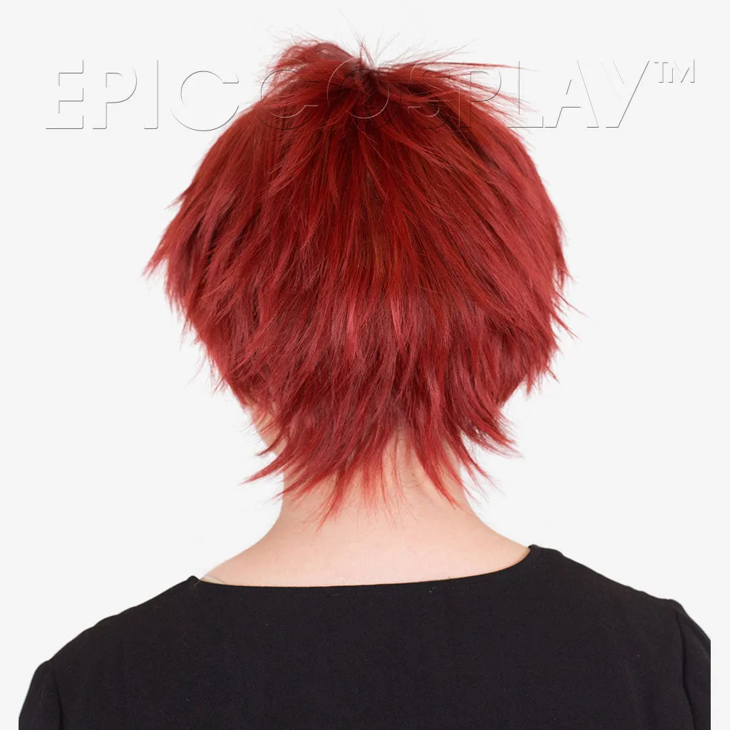 Signature - Dark Red Side Swept Shaggy Wig