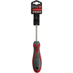 SIMPLY TOOLS POZIDRIV 100MM SOFT-GRIP HANDLE SCREWDRIVER WITH MAGNETIC TIP