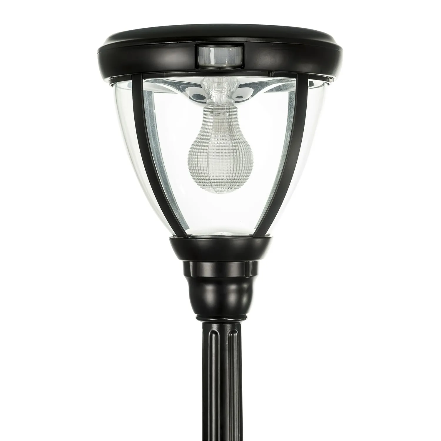 Single Head LED Post Light with Motion Sensor 6w in Black Solar Lighting Direct