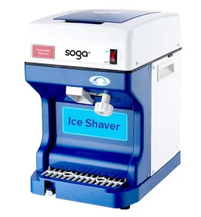 SOGA Ice Shaver Commercial Electric Stainless Steel Ice Crusher Slicer Machine 120KG/h 68