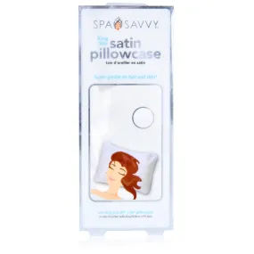 Spa Savvy Satin Pillowcase, White, King, 20x36 Inches