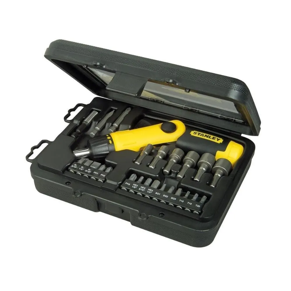 Stanley Ratcheting Screwdriver Pistol Grip Kit (25p/set) - 0-63-022