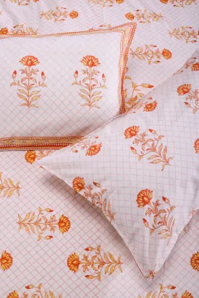 Summer Sorbet Orange Cotton Bedsheet