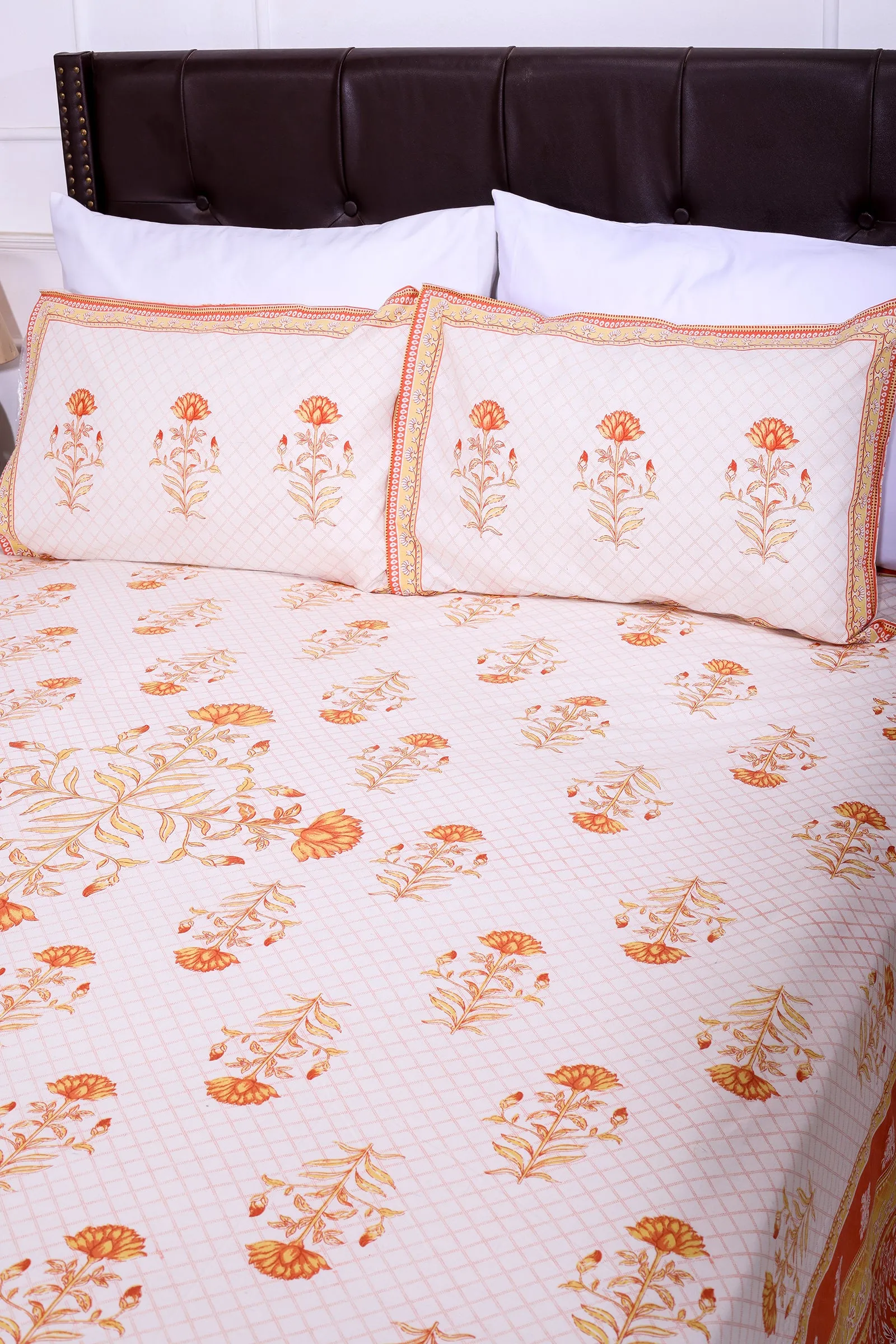 Summer Sorbet Orange Cotton Bedsheet