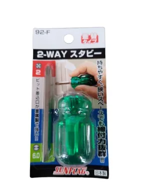 SUNFLAG 2" 2 Way Mini Screw Driver 92F #2X6MM | Model: 007-088-92