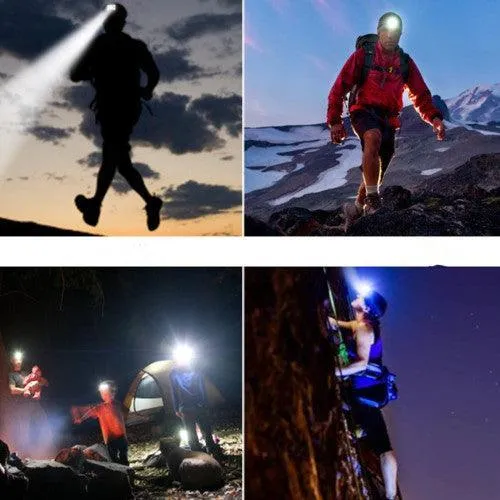 Super Bright 5 LED Zoomable Headlight Waterproof Headlamp Rechargable