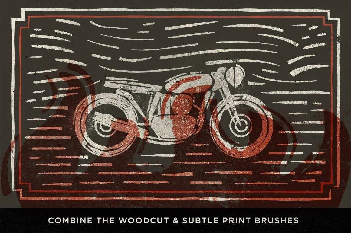 The Woodcut Brush Kit for Adobe Illustrator