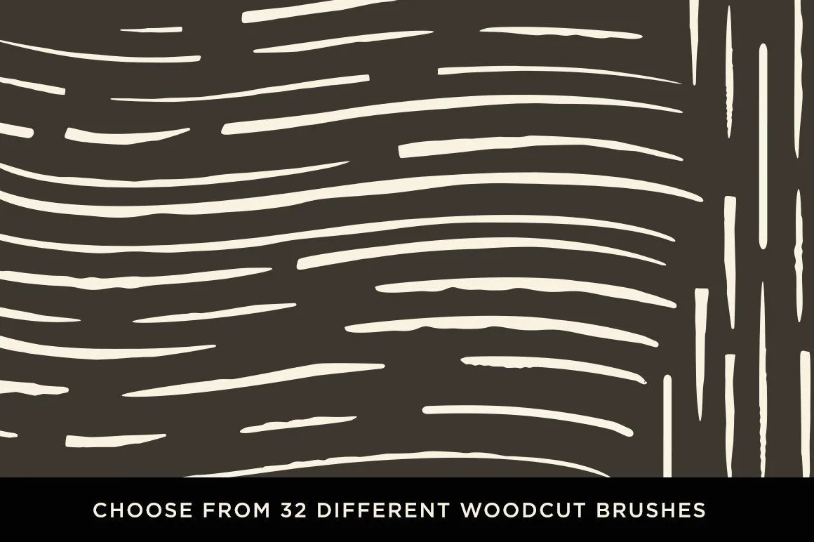 The Woodcut Brush Kit for Adobe Illustrator