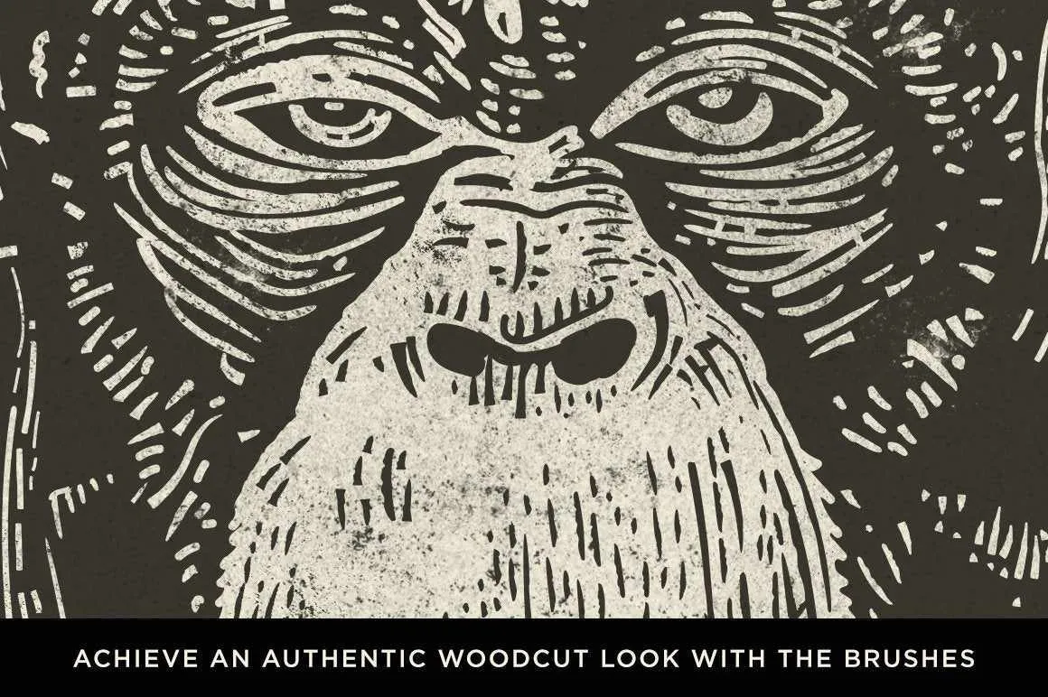 The Woodcut Brush Kit for Adobe Illustrator