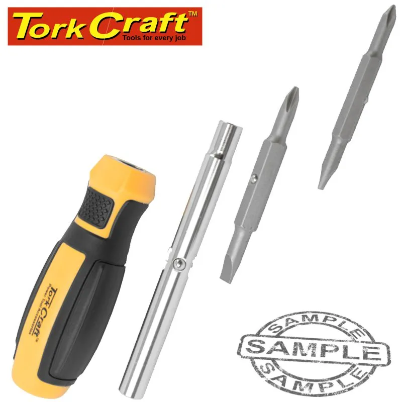 TORK CRAFT 6 IN 1 SCREWDRIVER & 5MT MEASURING TAPE KT2302