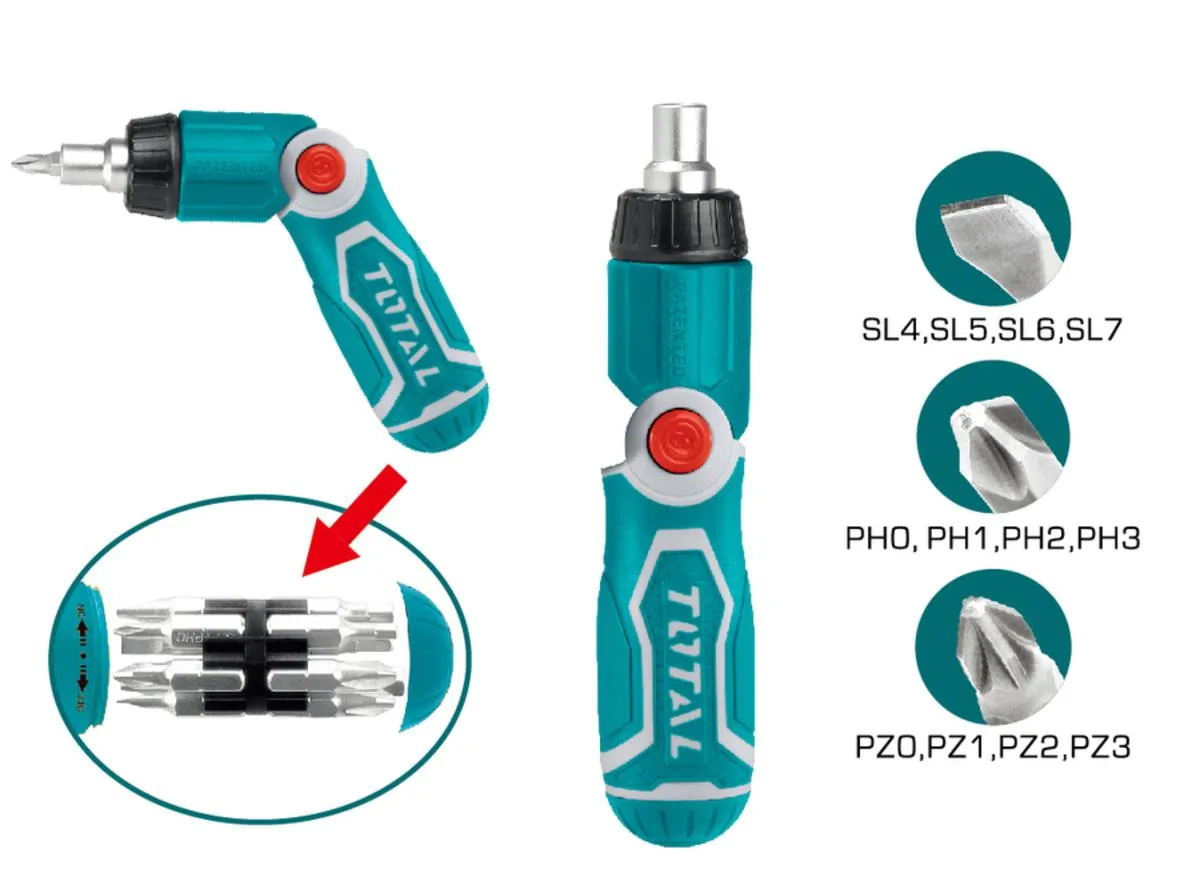 Total 13 IN 1 Ratchet screwdriver set TACSD30136