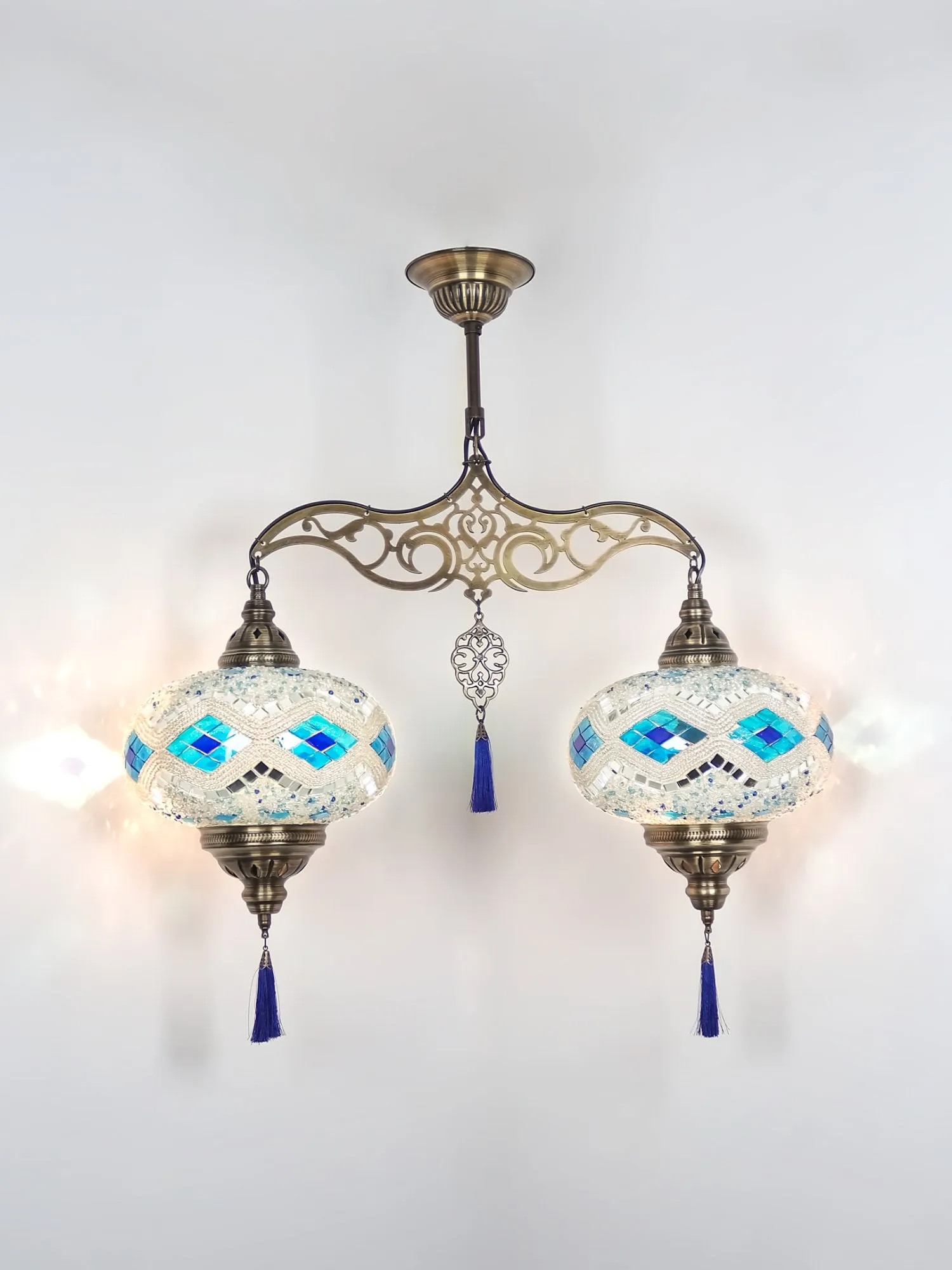 Turkish Mosaic Chandelier Big 2 Globe